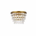 Elegant Lighting Elegant Lighting 1219F15BR-RC Nordic 3 Lights Flush Mount, Brass 1219F15BR/RC